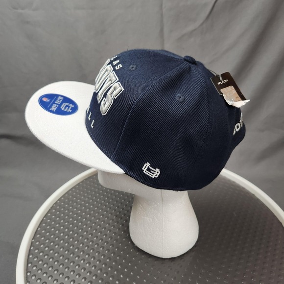 Dallas Cowboys Hat Cap Snap Back Mens One Size Blue White NFL Football Flat Brim - Picture 4 of 12